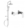 Mexen Zero Carl Duschset zur Wandmontage mit Duschkopf und Duscharmatur, Chrom - 71140240-00