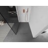 Mexen Kioto Duschwand Walk-in 160 x 200 cm, schwarzer Rahmen 8 mm, gebürstetes Kupfer - 800-160-101-65-70