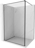 Mexen Kioto Dusche Walk-in 120 x 200 cm, schwarzer Rahmen 8 mm, gebürstetes Gun Gray - 800-120-101-66-70