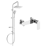 Mexen Zero Sven Aufputz-Duschset mit Regenbrause und Duscharmatur, Chrom - 71140262-00