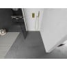 Mexen Kioto Duschwand Walk-in 80 x 200 cm, schwarzes Gitter, 8 mm, gebürstetes Gold - 800-080-101-55-77