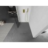 Mexen Kioto Duschwand Walk-in 90 x 200 cm, schwarzes Gitter 8 mm, gebürstetes Gold - 800-090-101-55-77