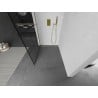 Mexen Kioto Duschwand Walk-in 120 x 200 cm, schwarzes Gitter 8 mm, gold gebürstet - 800-120-101-55-77