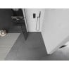 Mexen Kioto Duschwand Walk-in 70 x 200 cm, schwarzes Gitter 8 mm, gun gray gebürstet - 800-070-101-66-77