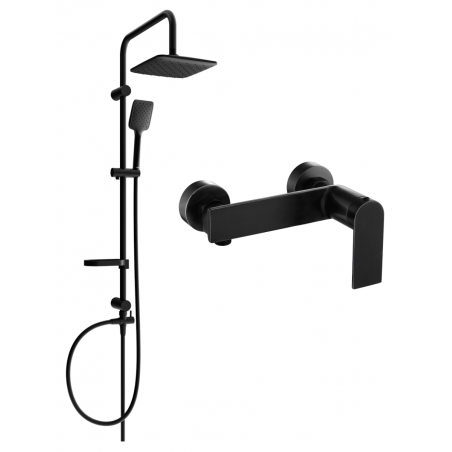 Mexen Zero Sven Aufputz-Duschset mit Regendusche und Duscharmatur, schwarz - 71140262-70