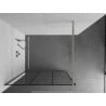 Mexen Kioto Duschwand Walk-in 100 x 200 cm, schwarzes Gitter 8 mm, gebürsteter Nickel - 800-100-101-97-77