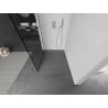 Mexen Kioto Duschwand Walk-in 120 x 200 cm, schwarzes Gitter 8 mm, gebürsteter Nickel - 800-120-101-97-77