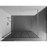 Mexen Kioto Duschwand Walk-in 150 x 200 cm, schwarzes Gitter 8 mm, gebürsteter Nickel - 800-150-101-97-77