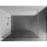 Mexen Kioto Duschwand Walk-in 160 x 200 cm, schwarzes Gitter 8 mm, gebürsteter Nickel - 800-160-101-97-77