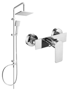 Mexen Alexa Tord Aufputz-Duschset mit Regenduschkopf und Duscharmatur, Chrom - 71240200-00