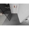 Mexen Kioto Duschwand Walk-in 90 x 200 cm, schwarzes Muster 8 mm, gebürstetes Kupfer - 800-090-101-65-78