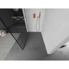 Mexen Kioto Duschwand Walk-in 110 x 200 cm, schwarzes Muster 8 mm, gebürstetes Kupfer - 800-110-101-65-78