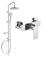 Mexen Alexa Carl Aufputz-Duschset mit Regenbrause und Duscharmatur, Chrom - 71240240-00