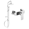Mexen Alexa Erik Aufputz-Duschset mit Regenbrause und Duscharmatur, Chrom - 71240205-00