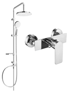 Mexen Alexa Erik Aufputz-Duschset mit Regenbrause und Duscharmatur, Chrom - 71240205-00