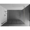 Mexen Kioto Duschwand Walk-in 120 x 200 cm, schwarzes Muster 8 mm, gebürsteter Nickel - 800-120-101-97-78