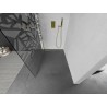 Mexen Kioto Duschwand Walk-in 70 x 200 cm, weißes Muster 8 mm, gebürstetes Gold - 800-070-101-55-85