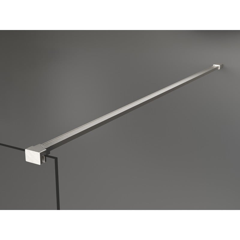 Mexen Kioto Duschwand Walk-in 70 x 200 cm, Graphit 8 mm, gebürsteter Nickel - 800-070-101-97-40