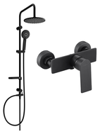 Mexen Alexa Carl Duschset zur Aufputzmontage mit Regendusche und Duscharmatur, schwarz - 71240240-70