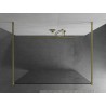 Mexen Kioto freistehende Duschwand 110 x 200 cm, transparent 8 mm, gebürstetes Gold - 800-110-002-55-00