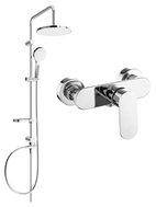 Mexen Milo Erik Aufputz-Duschset mit Regenduschkopf und Duscharmatur, Chrom - 71340205-00