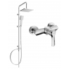 Mexen Sabre Tord Aufputz-Duschset mit Regenbrause und Duscharmatur, Chrom - 72140200-00