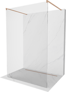 Mexen Kioto freistehende Duschwand 105 x 200 cm, transparent 8 mm, gebürstetes Kupfer - 800-105-002-65-00