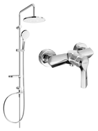 Mexen Sabre Erik Dusch-Set zur Aufputzmontage mit Regendusche und Duscharmatur, Chrom - 72140205-00