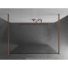Mexen Kioto freistehende Duschwand 140 x 200 cm, transparent 8 mm, gebürstetes Kupfer - 800-140-002-65-00