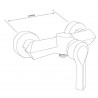 Mexen Sabre Sven Aufputz-Duschset mit Regenbrause und Duscharmatur, Chrom - 72140262-00