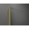 Mexen Kioto Duschwand Walk-in 90 x 200 cm, weißes Muster 8 mm, gebürstetes Gold - 800-090-101-55-85