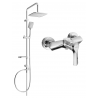Mexen Sabre Sven Aufputz-Duschset mit Regenbrause und Duscharmatur, Chrom - 72140262-00