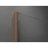 Mexen Kioto Duschwand Walk-in 80 x 200 cm, weißes Muster 8 mm, gebürstetes Kupfer - 800-080-101-65-85