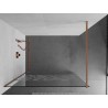 Mexen Kioto Duschwand Walk-in 80 x 200 cm, weißes Muster 8 mm, gebürstetes Kupfer - 800-080-101-65-85
