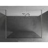 Mexen Kioto freistehende Duschwand 145 x 200 cm, transparent 8 mm, gebürsteter Nickel - 800-145-002-97-00