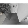Mexen Kioto Duschwand Walk-in 80 x 200 cm, weißes Muster 8 mm, gun gray gebürstet - 800-080-101-66-85