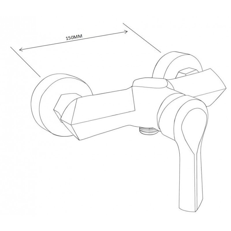 Mexen Sabre Sven Aufputz-Duschset mit Regenduschkopf und Duscharmatur, schwarz - 72140262-70