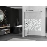 Mexen Kioto Duschwand Walk-in 120 x 200 cm, weißes Muster 8 mm, gebürstetes Gun Gray - 800-120-101-66-85