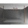 Mexen Kioto freistehende Duschwand 100 x 200 cm, Frost 8 mm, gebürstetes Kupfer - 800-100-002-65-30