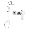 Mexen Royo Tord Aufputz-Duschset mit Regenduschkopf und Duscharmatur, Chrom - 72240200-00