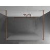 Mexen Kioto freistehende Duschwand 130 x 200 cm, Frost 8 mm, gebürstetes Kupfer - 800-130-002-65-30