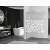 Mexen Kioto Duschwand Walk-in 100 x 200 cm, weißes Muster 8 mm, gebürsteter Nickel - 800-100-101-97-85