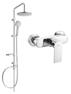 Mexen Royo Carl Aufputz-Duschset mit Regendusche und Duscharmatur, Chrom - 72240240-00