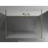 Mexen Kioto freistehende Duschwand 120 x 200 cm, Frost 8 mm, gebürstet Gold - 800-120-002-55-30