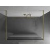 Mexen Kioto freistehende Duschwand 130 x 200 cm, transparent/matt 8 mm, gebürstetes Gold - 800-130-002-55-35