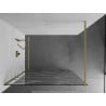 Mexen Kioto Duschwand Walk-in 70 x 200 cm, weiße Welle 8 mm, gold gebürstet - 800-070-101-55-97
