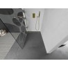 Mexen Kioto Duschtrennwand Walk-in 80 x 200 cm, weiße Welle 8 mm, gold gebürstet - 800-080-101-55-97