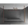 Mexen Kioto freistehende Duschwand 100 x 200 cm, transparent/Mattglas 8 mm, gebürstetes Kupfer - 800-100-002-65-35