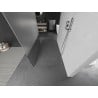 Mexen Kioto freistehende Duschwand 100 x 200 cm, transparent/gefroren 8 mm, gebürsteter Nickel - 800-100-002-97-35