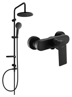 Mexen Royo Erik Duschset zur Wandmontage mit Regendusche und Duscharmatur, schwarz - 72240205-70